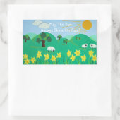 Leuke schilderachtig illustratie van schattig scha rechthoekige sticker (Tas)