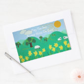 Leuke schilderachtig illustratie van schattig scha rechthoekige sticker (Envelop)