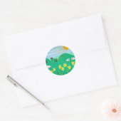 Leuke schilderachtig illustratie van schattig scha ronde sticker (Envelop)