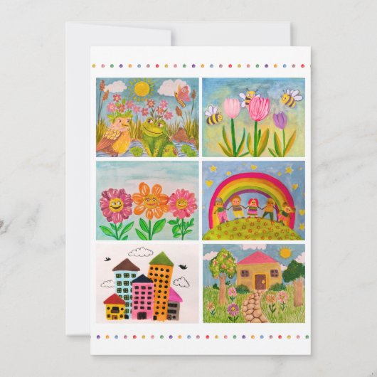 Leuke Schilderfeest met de Kunst van je Kind Verja Kaart (Achterkant)