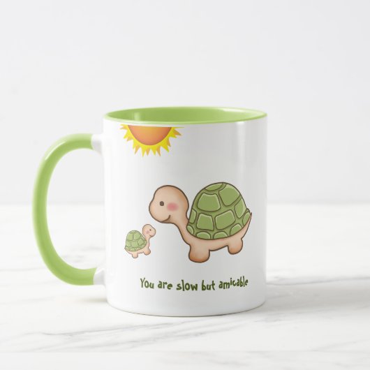 Leuke schildpad cartoon Koffie Mok (Links)