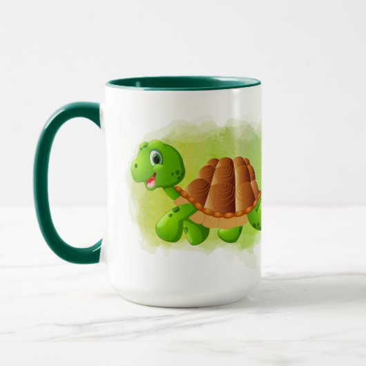 Leuke schildpadliefhebbers toevoegen Monogram Mok (Links)