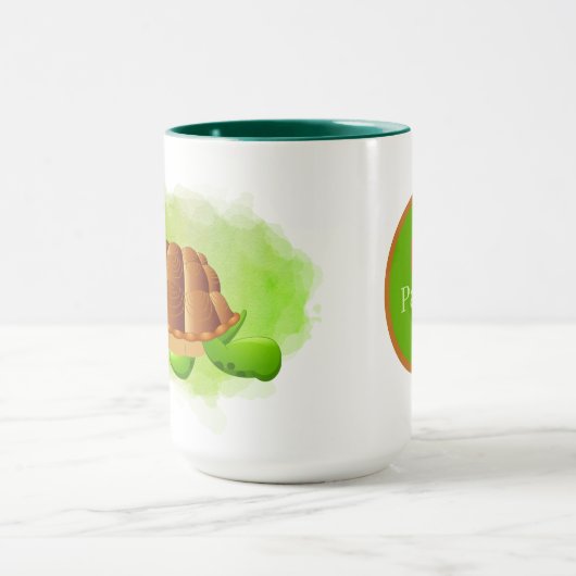 Leuke schildpadliefhebbers toevoegen Monogram Mok (Midden)