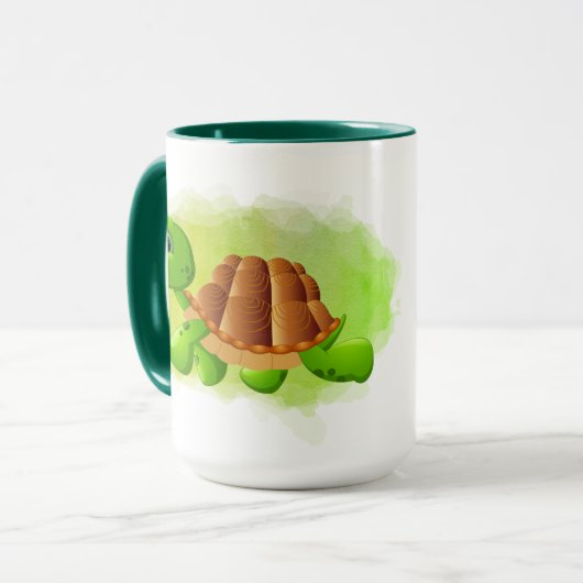 Leuke schildpadliefhebbers toevoegen Monogram Mok (Voorkant links)