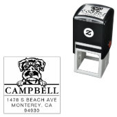 Leuke Schnauzer Custom Dog Address Stamp Zelfinktende Stempel (In situ)