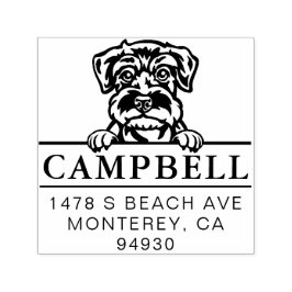 Leuke Schnauzer Custom Dog Address Stamp Zelfinktende Stempel