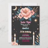 Leuke schoen stijlvolle volwassen dames nacht 30e  kaart (Voorkant)