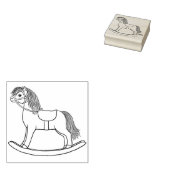 Leuke schommelende paard rubberen stempel (Gestempeld)
