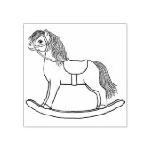 Leuke schommelende paard rubberen stempel (Afrduk)