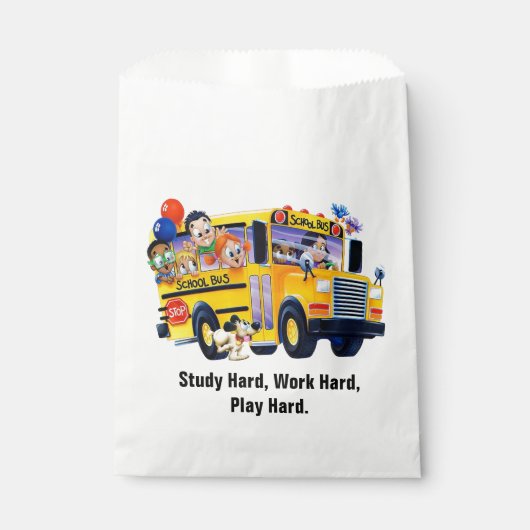 Leuke School Bus Driver Party Bedankzakje (Voorkant)