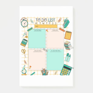 Leuke school kind groen Sinaasappel te doen lijst Post-it® Notes