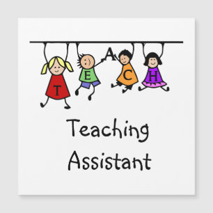Leuke school onderwijsassistent met Kinder Cartoon