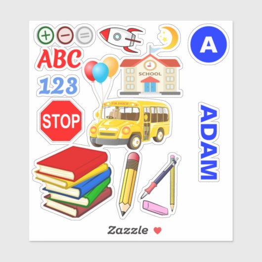 Leuke School Stickers (Kinder activiteiten) (Vel)
