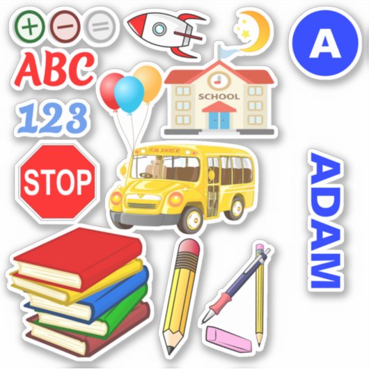Leuke School Stickers (Kinder activiteiten) (Voorkant)