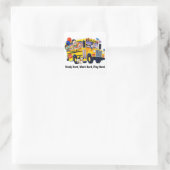 Leuke schoolbuschauffeur feest T-shirts gepersonal Vierkante Sticker (Tas)