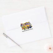Leuke schoolbuschauffeur feest T-shirts gepersonal Vierkante Sticker (Envelop)
