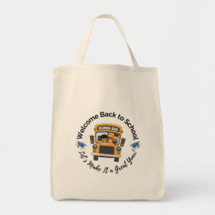 Leuke schoolbustas voor kinderen tote bag