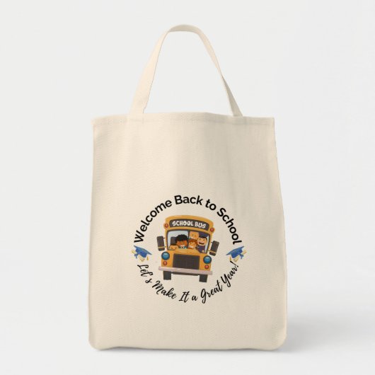Leuke schoolbustas voor kinderen tote bag (Voorkant)