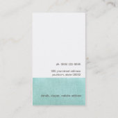 Leuke schoonheid Turquoise en hout haar Salon en S Visitekaartje (Achterkant)