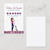 Leuke schoonmaakster Service Loyalty Kaart Visitekaartje (Voorkant / Achterkant)