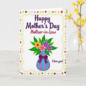 Leuke Schoonmoeder Kunstkaart Kaart (Gele Bloem)