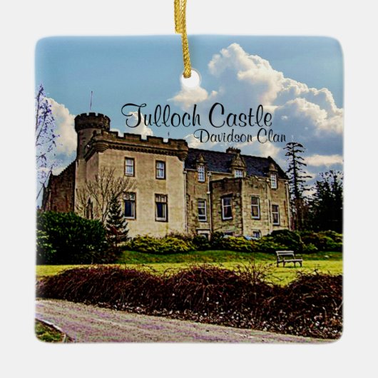 Leuke Schotse Davidson Clan Tulloch Castle Keramisch Ornament (Voorkant)