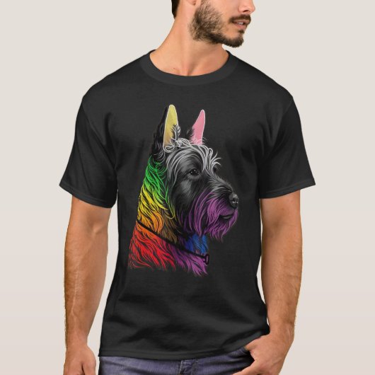 Leuke Schotse Hond op Schotse Terrier T-shirt (Voorkant)