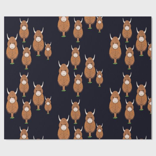 Leuke Schotse Hoogland koe Cadeaupapier (Vlak)