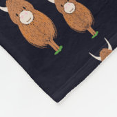 Leuke Schotse Hoogland koe Fleece Deken (Hoek)