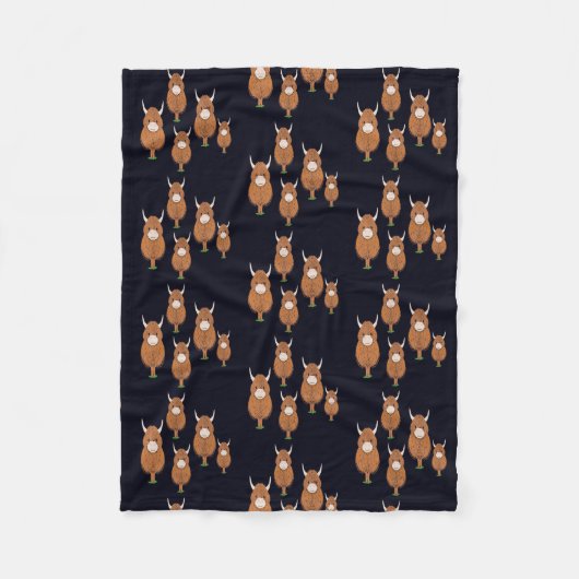Leuke Schotse Hoogland koe Fleece Deken (Voorkant)