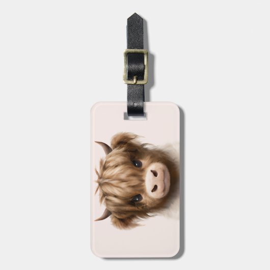 Leuke Schotse Hooglanden Koe Bagagelabel (Voorkant verticaal)