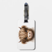 Leuke Schotse Hooglanden Koe Bagagelabel (Achterkant verticaal)