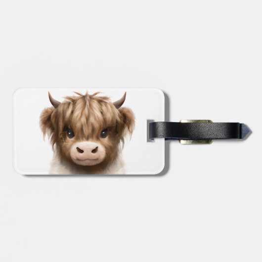 Leuke Schotse Hooglanden Koe Bagagelabel (Achterkant horizontaal)