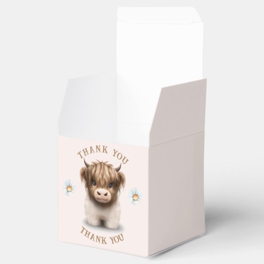 Leuke Schotse Hooglanden Koe Bedankdoosjes (Geopend)