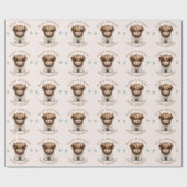 Leuke Schotse Hooglanden Koe Cadeaupapier (Vlak)