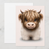 Leuke Schotse Hooglanden Koe Feestdagenkaart (Voorkant / Achterkant)
