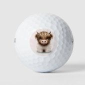 Leuke Schotse Hooglanden Koe Golfballen (Voorkant)