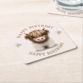 Leuke Schotse Hooglanden Koe Kartonnen Onderzetters (Schuin)