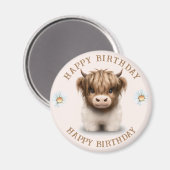 Leuke Schotse Hooglanden Koe Magneet (Voorkant / Achterkant)