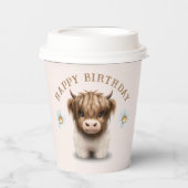 Leuke Schotse Hooglanden Koe Papieren Bekers (Voorkant)