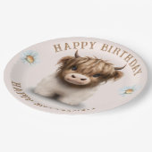 Leuke Schotse Hooglanden Koe Papieren Bordje (Gekanteld)