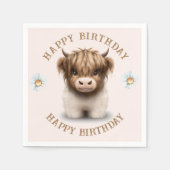 Leuke Schotse Hooglanden Koe Servet (Voorkant)