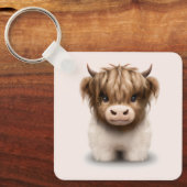 Leuke Schotse Hooglanden Koe Sleutelhanger (Voorkant)