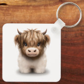 Leuke Schotse Hooglanden Koe Sleutelhanger (Achterkant)