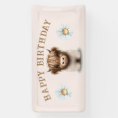 Leuke Schotse Hooglanden Koe Spandoek (Verticaal)