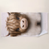 Leuke Schotse Hooglanden Koe Strandlaken (Voorkant)