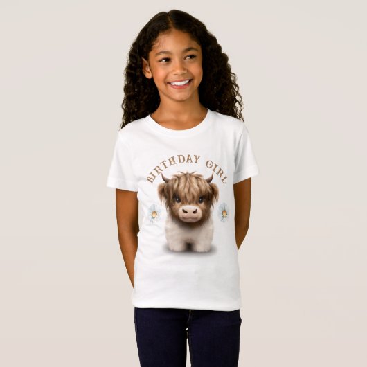 Leuke Schotse Hooglanden Koe T-shirt (Voorkant volledig)