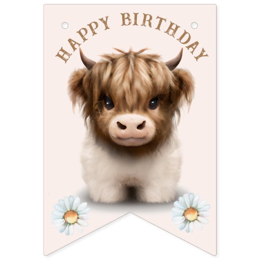 Leuke Schotse Hooglanden Koe Vlaggetjes (Eerste vlag)