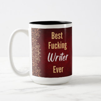 Leuke Schrijver Citaat Vet Lettertype Ontwerp Tweekleurige Koffiemok