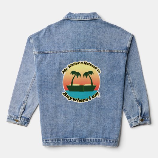 Leuke schrijvers trekken zich terug epische auteur denim jacket (Achterkant)